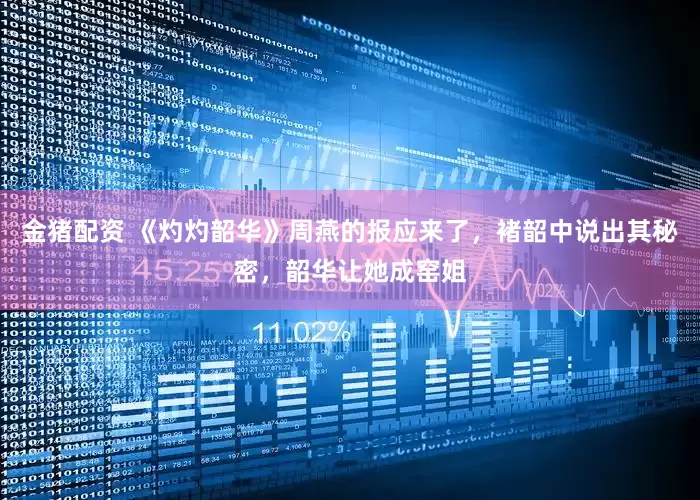 金猪配资 《灼灼韶华》周燕的报应来了，褚韶中说出其秘密，韶华让她成窑姐